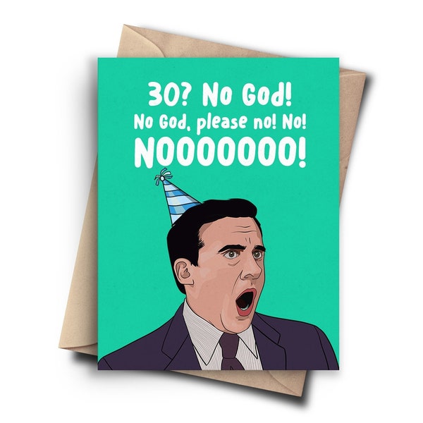 Funny 30th Birthday Card for Boyfriend, Girlfriend - Pop Culture Birthday Card