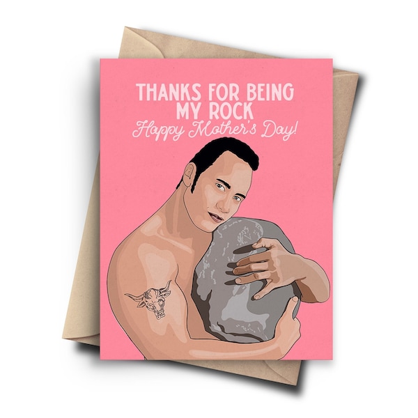 My Rock Funny Mothers Day Card for Mom - Pop Culture New Mom Card