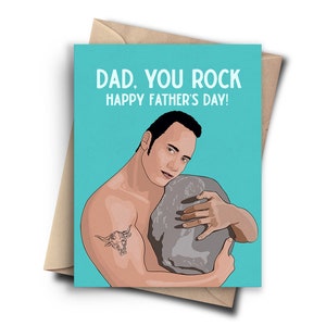 You Rock Lustige Vatertagskarte für Papa - Popkultur Vatertagsgeschenk - Lustige Geburtstagskarte für Papa - Von Tochter vom Sohn