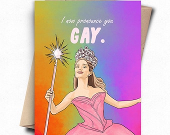 Grappige trotskaart, popcultuur homohuwelijkskaart voor beste vriend, LGBTQ-verjaardag/liefde/verjaardagskaart voor partner, echtgenoot - memecadeau