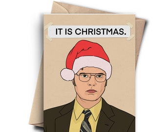Carte de Noël humoristique - Coffret de 8 cartes de Noël humoristiques (sitcom)