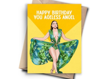 Funny Birthday Card for Best Friend, Girlfriend, Wife, Mom - Pop Culture Birthday Card