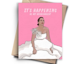 Bridesmaid Proposal Card - Funny Pop Culture Card for Wedding Party