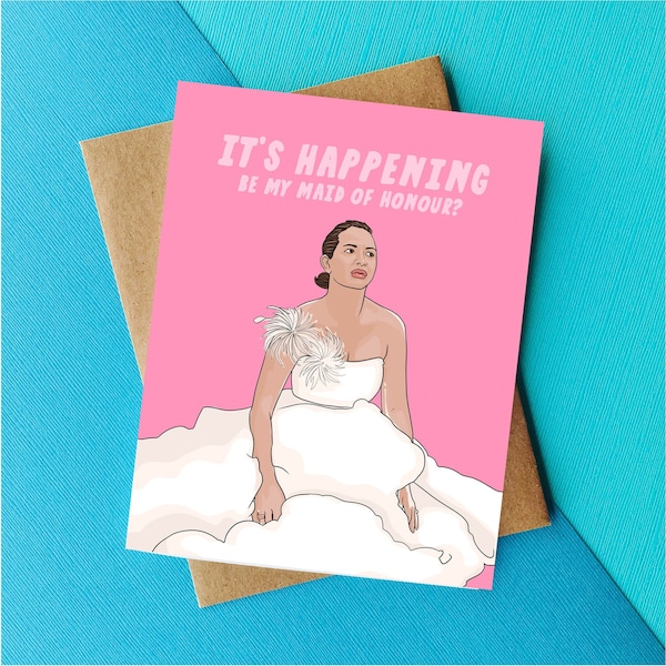 Maid of Honor Proposal Card - Funny Pop Culture Card for Wedding Party