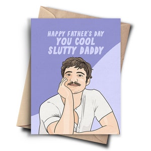 Carte de fête des pères amusante pour petit ami, mari - nouvelle carte de papa amusante de Pedro Pascal - cadeau fête des pères de la culture pop pour lui