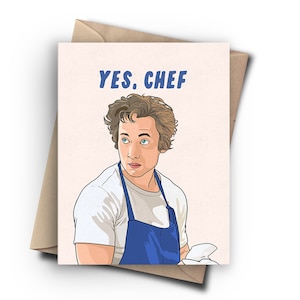 Yes Chef Funny Birthday Card - Funny Galentines Card, Valentine's Day Card, Anniversary Card