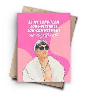 Carte d'amour drôle de culture pop - carte d'anniversaire pour petite amie, pour situation carte drôle de Saint-Valentin