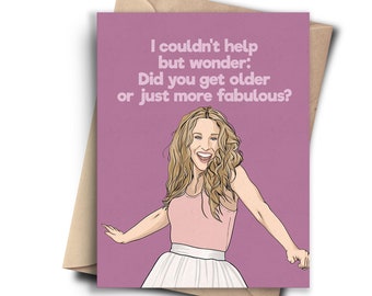 Funny Birthday Card for Best Friend, Girlfriend, Wife, Mom - Pop Culture Birthday Card