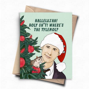 Funny Holiday Card, Funny Christmas Movie Quote Card, Xmas Greeting Card Box Set of 8, Mature Christmas Card for Friends