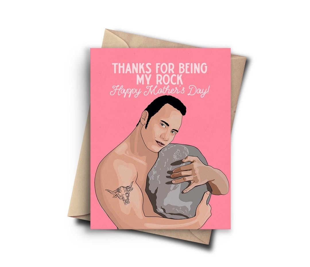 Mom Rocks Card My Rock Funny Mothers Day Card for Mom - Pop Culture New Mom Card - Etsy