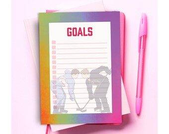 Doelen notitieblok verwarmd takenlijst - popcultuur verjaardagscadeau voor vriendin vrouw, Gay Pride-cadeau voor beste vriend, Canadian Stationery cadeau