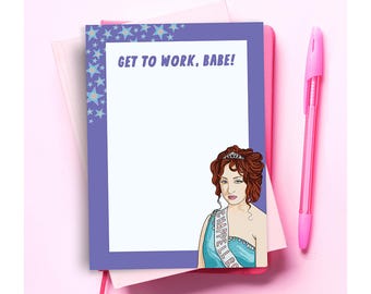 Work Babe Kladblok grappig verjaardagscadeau popcultuur - Popstar takenlijst, Pride Planner voor beste vriend, vriendin, vriend