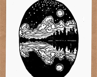 Stampa Linoleografia - Gamma Teton