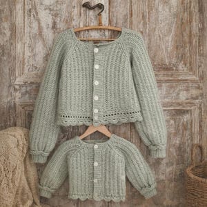 PATRÓN DE GANCHILLO / Cárdigan de crochet acogedor, tallas S-XL, pdf, suéter para niños