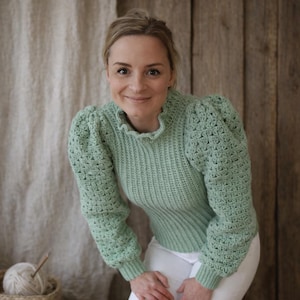 オーロラジャンパーかぎ針編みパターンPDFセーター