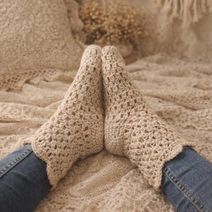 Crochet Socks Pattern – Easy Cozy Slippers Socks – Beginner Friendly PDF image 2