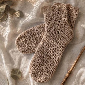 Crochet Socks Pattern – Easy Cozy Slippers Socks – Beginner Friendly PDF