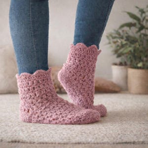 Crochet Socks Pattern – Easy Cozy Slippers Socks – Beginner Friendly PDF image 3