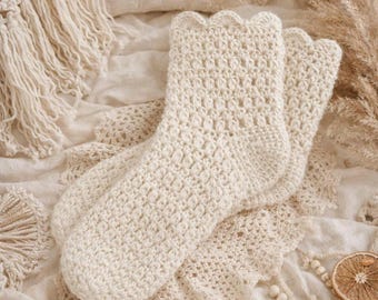 Crochet Socks Pattern – Easy Cozy Slippers Socks – Beginner Friendly PDF