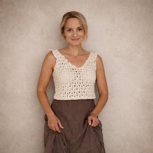 Crochet Boho Top with Airy Stitch Pattern - Modern Crochet PDF