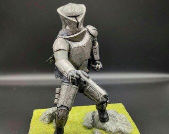 Figura escultórica personalizada de Mandalorian de Star Wars