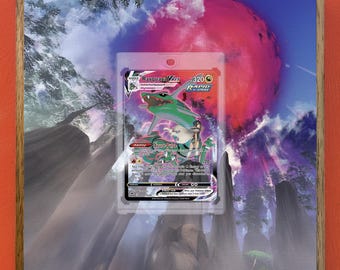 Rayquaza VMAX #TG20 Silver Tempest Pokemon Card Display Frame | TCG Collector Gift Wall Art
