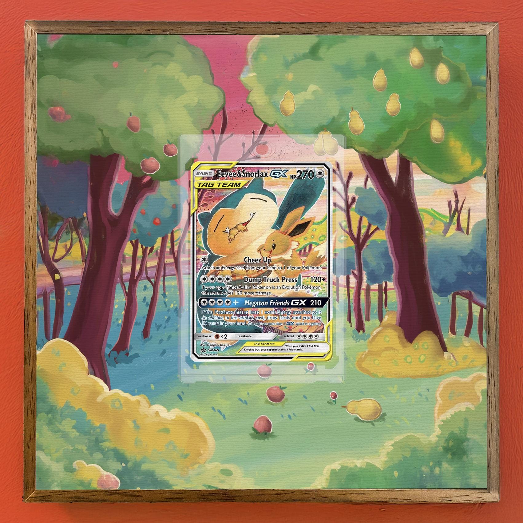 Eevee & Snorlax GX #SM169 Promo Pokemon Card Display Frame | TCG