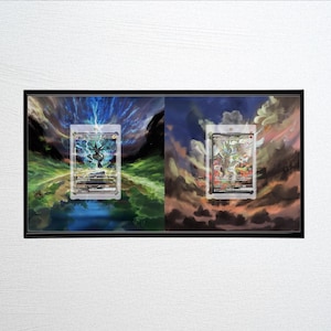 Pokémon 2-in-1 Card Display Frame - Zekrom Ex #169 SV11B Black Bolt & Reshiram Ex #168 SV11W White Flare - Chillframe