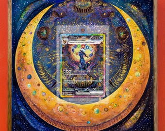 Umbreon Ex SAR SV8a Card Display Frame | Terastal Festival TCG Wall Art