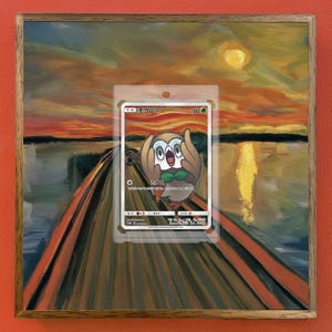 Rowlet 290/SM-P Munch Exhibition Scream Promo | Pokémon Card Extended Art Frame