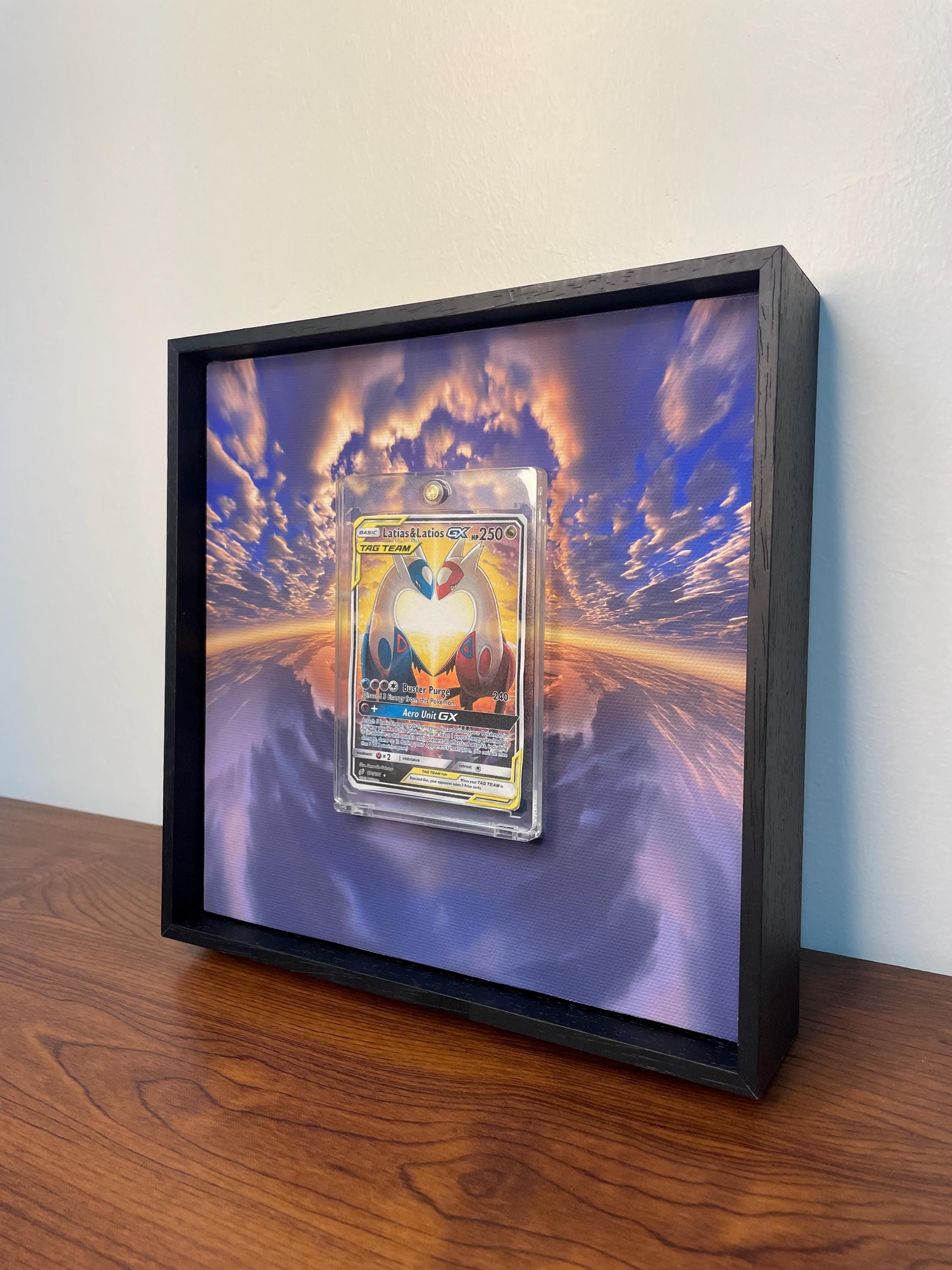 Gem Mint Ben Extended Art PSA Frame For Pokémon Latias & Latios GX 170/181 – Display Case For Graded Cards, Fits PSA/CGC/TAG Slabs