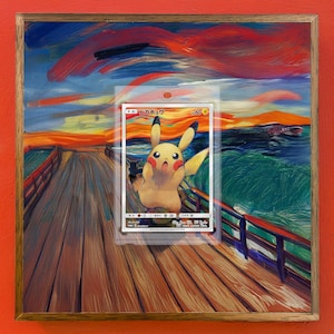 Pikachu 288/SM-P Munch Exhibition Scream Promo | Pokémon Card Extended Art Frame