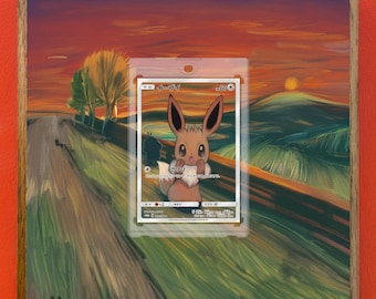 Evoli 287/SM-P Munch Austellung Screme Promo | Pokemon Kartenrahmen | TKG Wandbild