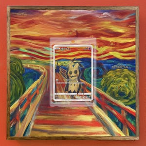 Promo Scream de l'exposition Mimikyu 289/SM-P Munch | Cadre artistique étendu pour cartes Pokémon