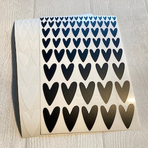 Herz modern Aufkleber, Herz Sticker, Aufkleber, Vinyl, Dekoration, DIY, schwarz, weiß, gold glänzend oder matt, rosegold