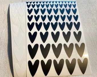 Herz modern Aufkleber, Herz Sticker, Aufkleber, Vinyl, Dekoration, DIY, schwarz, weiß, gold glänzend oder matt, rosegold