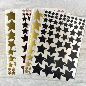 110 Sterne Sticker in weiß
