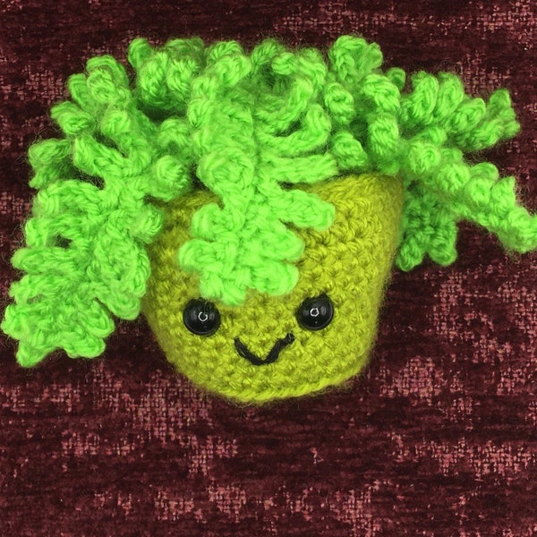 Amigurumi crochet fern plant