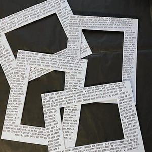 Custom handwritten picture frame mat + frame