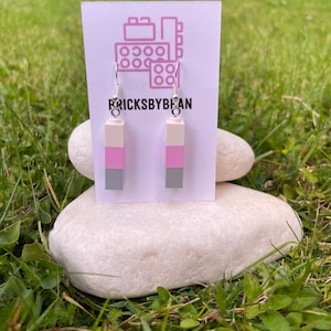 Drop Earrings Made With 3 1x1 Authentic LEGO Bricks (choose your own colour scheme!)