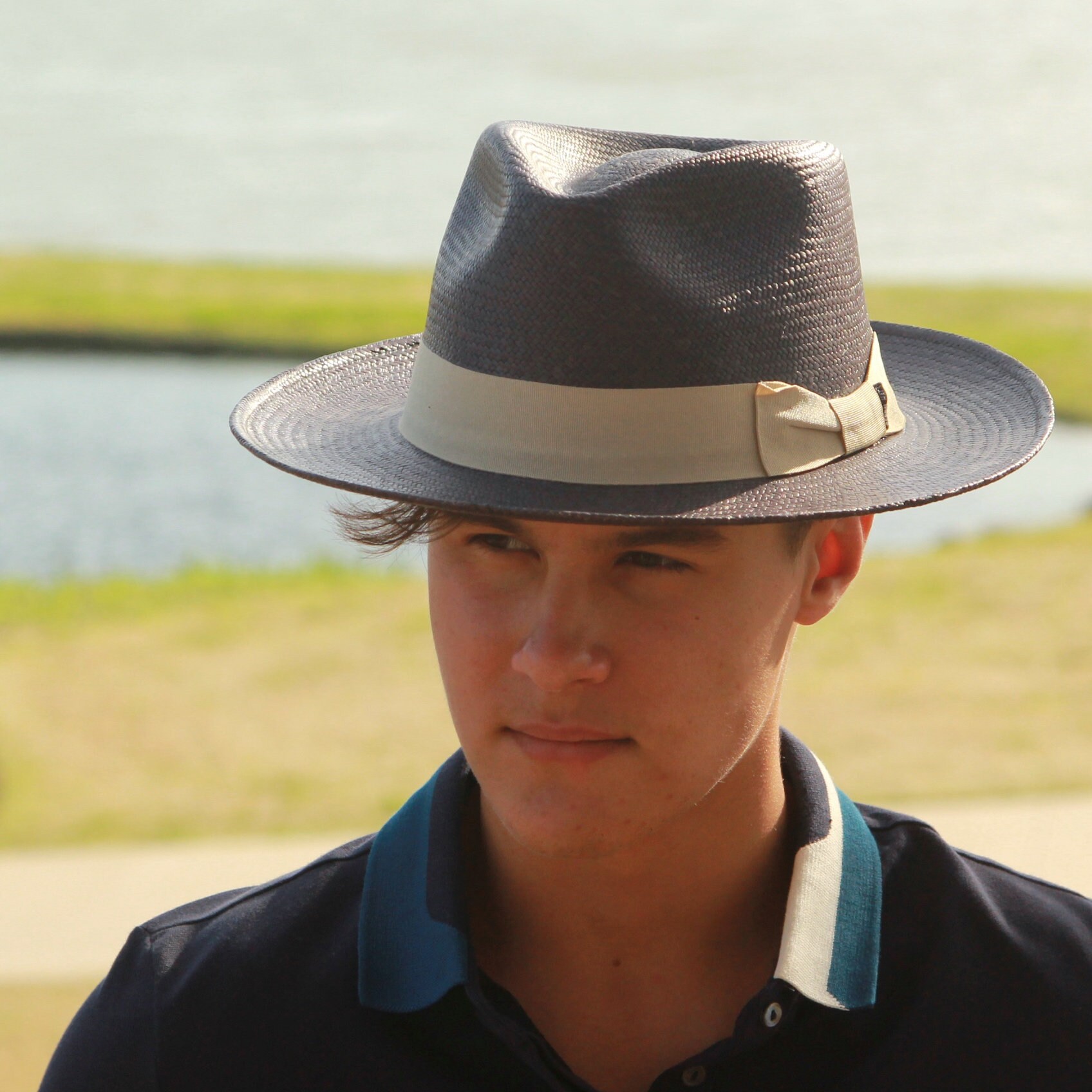 Oxford Blue Paja Toquilla. Panama Hat 