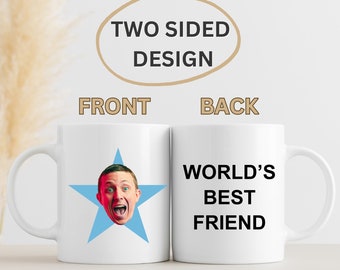 Custom Star Face Mug | Star Mug | World's Best | Friend Mug | Funny Friend Gift | Office Mug | Friend Birthday | Christmas Gift Friend