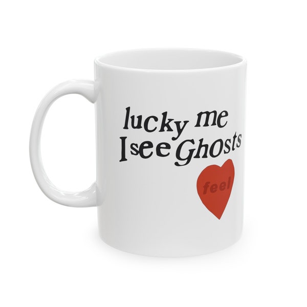 Kanye West LUCKY ME Mug, I See Ghosts Mug, Funny Mug, Trendy Mug, Kanye West Coffee Cup, Ye Tea Cup, Gift for Kanye West Fan, Yeezy Style