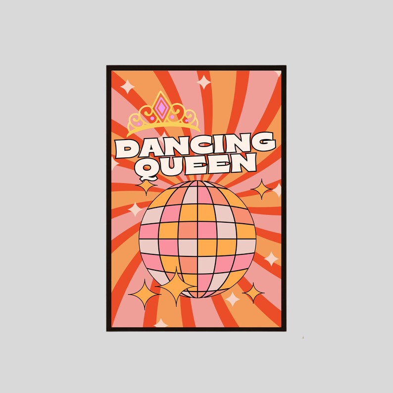 Dancing Queen | ABBA Print | Lyrics Print | Music Print | ABBA Gift ...