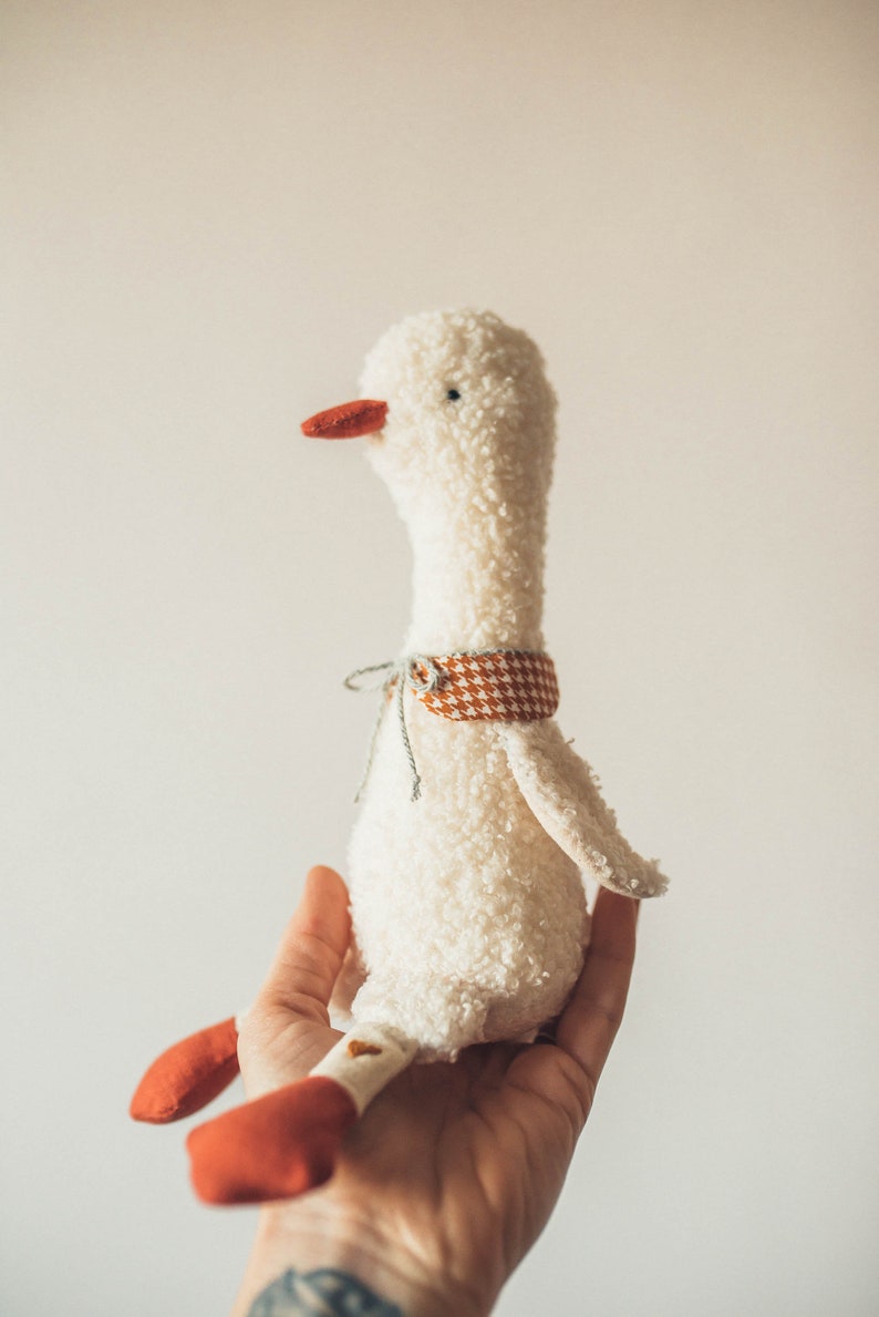 plush goose soft toy handmade image 1