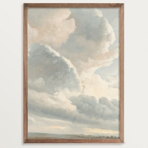 Cloud Painting Print | Vintage Cloud Print | Sky Painting
