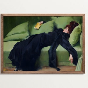 ムーディなウォールアート - 退廃的な若い女性 | ビクトリア朝の装飾、ヴィンテージの肖像画のプリント