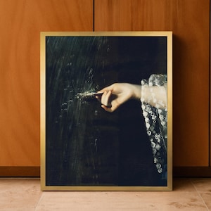 Framed Dark Academia Wall Art, Moody Home Decor, Victorian Portrait Print