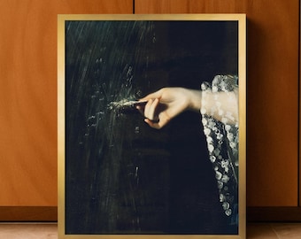 Framed Dark Academia Wall Art, Moody Home Decor, Victorian Portrait Print