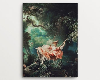 Maximalist Decor CANVAS Print – The Swing | Rococo Decor, Canvas Wall Art, Famous Painting Print